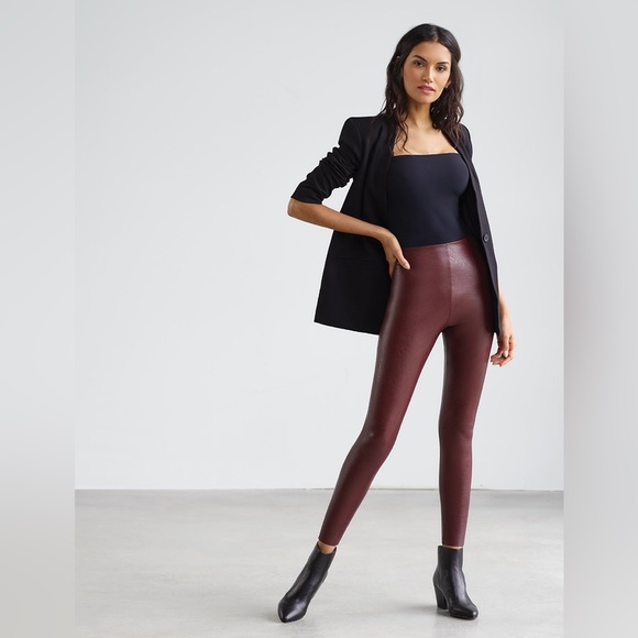 COMMANDO oxblood perfect control faux leather legging - Picture 1 of 10
